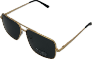 Vīriešu saulesbrilles - Polarizētas - Square - UV 400 - 53 - 16 - 139 - Zelta krāsa ar melnu
