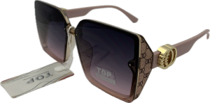 Sieviešu saulesbrilles - Square - Cat.3 UV 400 - TOP - 58-20-137 - Rozā