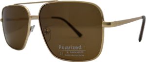 Vīriešu saulesbrilles - Polarizētas - Square - UV 400 - 53 - 16 - 139 - Zelta krāsa ar sarkanu