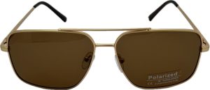Vīriešu saulesbrilles - Polarizētas - Square - UV 400 - 53 - 16 - 139 - Zelta krāsa ar sarkanu