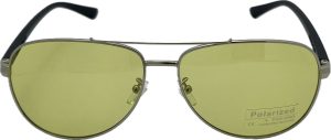 Vīriešu saulesbrilles - Polarizētas - UV 400 - 62 - 16 - 145 - Dzeltena ar melnu