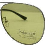 Vīriešu saulesbrilles – Polarizētas – UV 400 – 62 – 16 – 145 – Dzeltena ar melnu