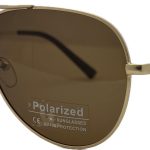 Vīriešu saulesbrilles – Polarizētas – UV 400 – 57 – 18 – 143 – Zelta krāsa ar sarkanu