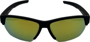 Vīriešu saulesbrilles - Sporta - Polarizētas - UV 400 - 60 - 16 - 135 - Melna ar sarkanu un dzeltenu