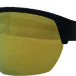 Vīriešu saulesbrilles – Sporta – Polarizētas – UV 400 – 60 – 16 – 135 – Melna ar sarkanu un dzeltenu