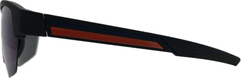Vīriešu saulesbrilles – Sporta – Polarizētas – UV 400 – 60 – 16 – 135 – Melna ar sarkanu un zilu