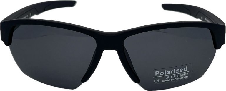 Vīriešu saulesbrilles – Sporta – Polarizētas – UV 400 – 60 – 16 – 135 – Melna ar sarkanu un pelēku
