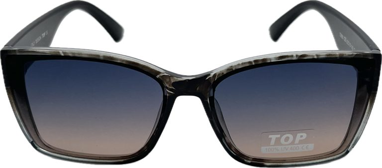 Sieviešu saulesbrilles – TOP – Square – Cat.3 –  UV 400 – 62 – 15 – 143 – Pelēka