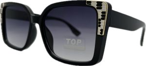 Sieviešu saulesbrilles - Cat Eye - Cat.3 UV 400 - TOP - 56 - 18 - 143 - Melna