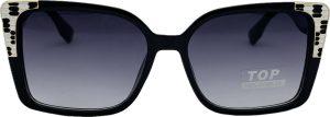 Sieviešu saulesbrilles - Cat Eye - Cat.3 UV 400 - TOP - 56 - 18 - 143 - Melna