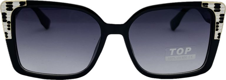 Sieviešu saulesbrilles – Cat Eye – Cat.3 UV 400 – TOP – 56 – 18 – 143 – Melna