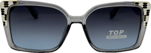 Sieviešu saulesbrilles - Cat Eye - Cat.3 UV 400 - TOP - 56 - 18 - 143 - Pelēka