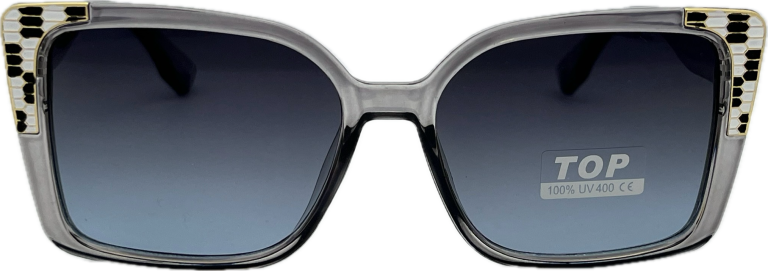 Sieviešu saulesbrilles – Cat Eye – Cat.3 UV 400 – TOP – 56 – 18 – 143 – Pelēka