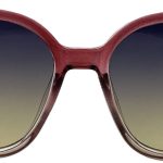 Sieviešu saulesbrilles – Cat Eye – Cat.3 UV 400 – TOP – 56 – 18 – 143 – Ķiršu sarkana