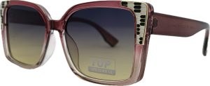 Sieviešu saulesbrilles - Cat Eye - Cat.3 UV 400 - TOP - 56 - 18 - 143 - Ķiršu sarkana