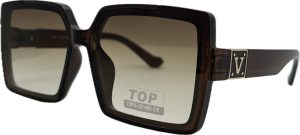 Sieviešu saulesbrilles - Square - Cat.3 UV 400 - TOP - 62 - 15 - 140 - Brūna