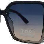 Sieviešu saulesbrilles – Square – Cat.3 UV 400 – TOP – 62 – 14 – 143 – Melna