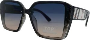 Sieviešu saulesbrilles - Square - Cat.3 UV 400 - TOP - 62 - 14 - 143 - Melna