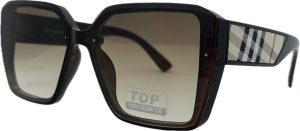 Sieviešu saulesbrilles - Square - Cat.3 UV 400 - TOP - 62 - 14 - 143 - Brūna