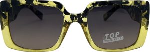 Sieviešu saulesbrilles - Square - Cat.3 UV 400 - TOP - 56 - 17 - 137 - Dzeltena ar melnu