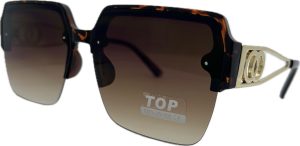Sieviešu saulesbrilles - Square - Cat.3 UV 400 - TOP - 58 - 20 - 139 - Brūna