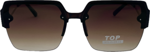 Sieviešu saulesbrilles - Square - Cat.3 UV 400 - TOP - 58 - 20 - 139 - Brūna