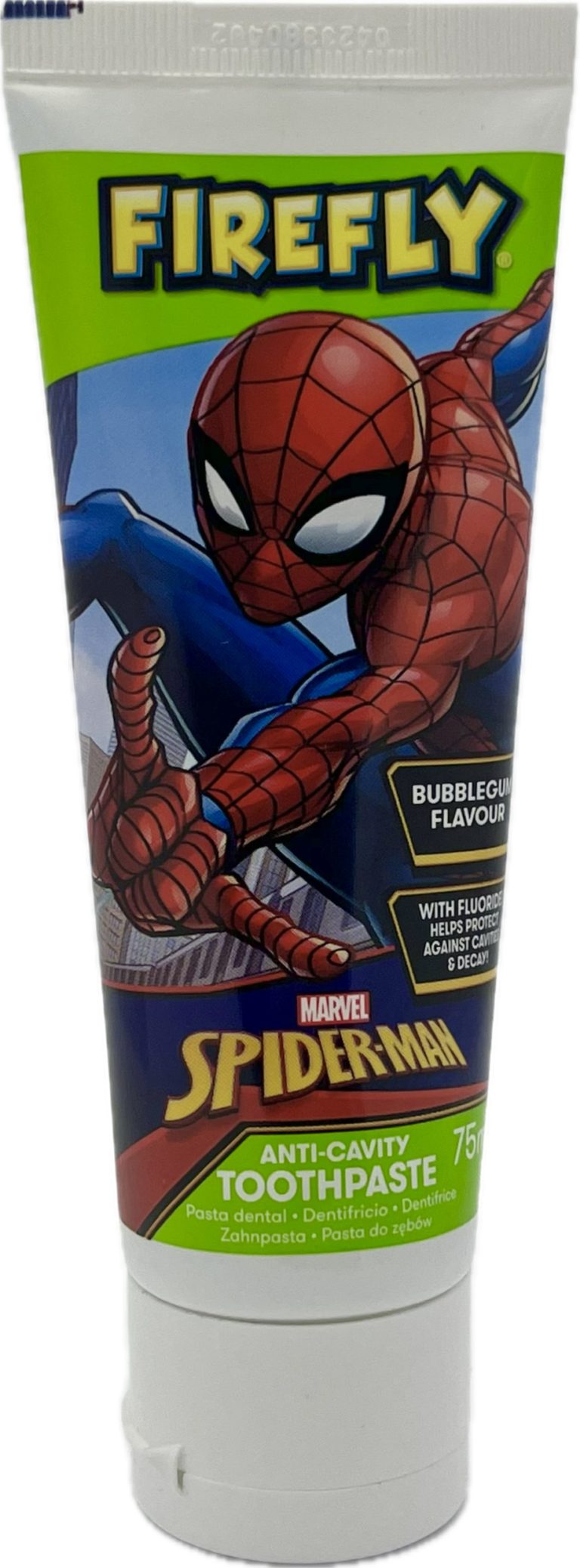 Bērnu zobu pasta – Firefly- Spider-Man – 0-6 gadi – 75 ml