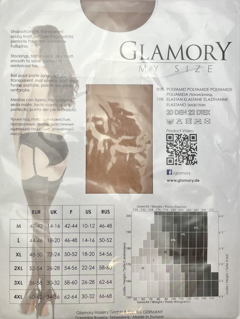 Sieviešu garās zeķes – Glamory – XL – EU 48-50 – 20 DEN