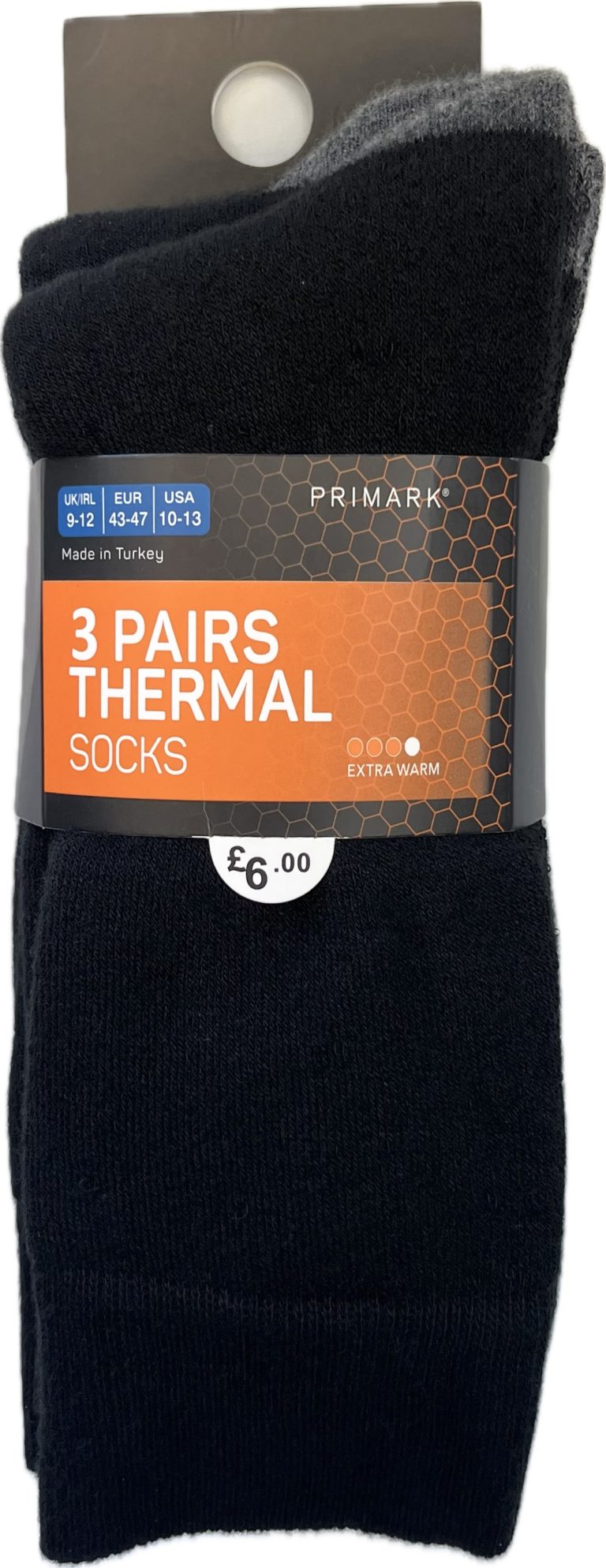 Vīriešu termozeķes – Primark – EU 43-47 – UK 9-12 – 3 gb.