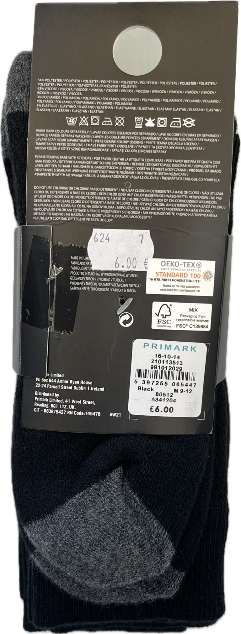 Vīriešu termozeķes – Primark – EU 43-47 – UK 9-12 – 3 gb.