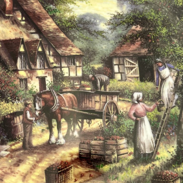 Dekoratīvs šķīvis – Wedgwood – The Apple Pickers